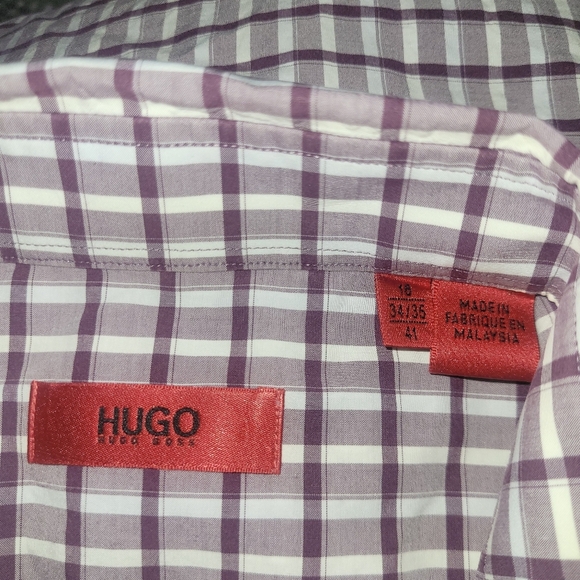 Hugo Boss Mens Checkered Shirt - Picture 4 of 4